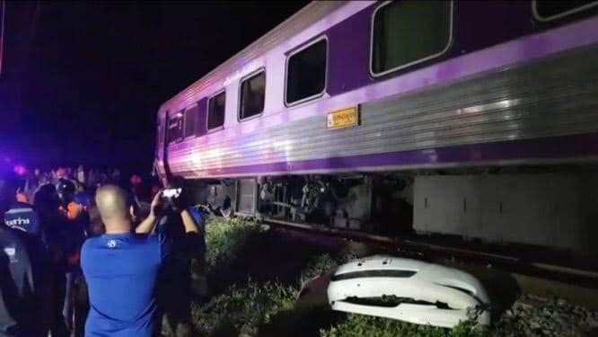 De veiligheid van de Thaise spoorwegovergangen in twijfel getrokken nadat deze week een tweede auto door een trein werd gegrepen
