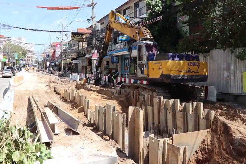 VIDEO | Het 2e omvangrijke wegdrainageproject van Jomtien gaat in april aangepakt worden