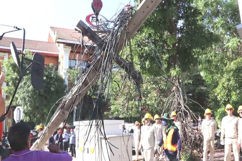 Het ondergronds brengen van kabels in Pattaya zal aan het einde van het jaar achter de rug zijn