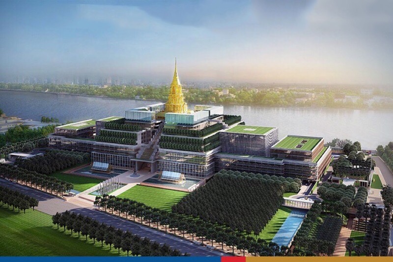 Het nieuwe parlementsgebouw in Bangkok van 12 miljard baht wordt volgende maand geopend