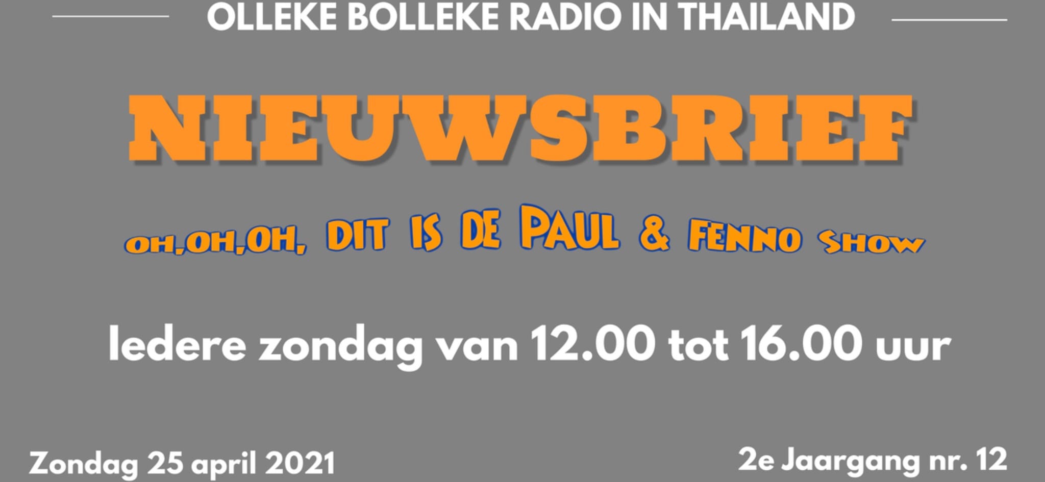 De Oh, Oh, Oh, Dit is de Paul & Fenno Show