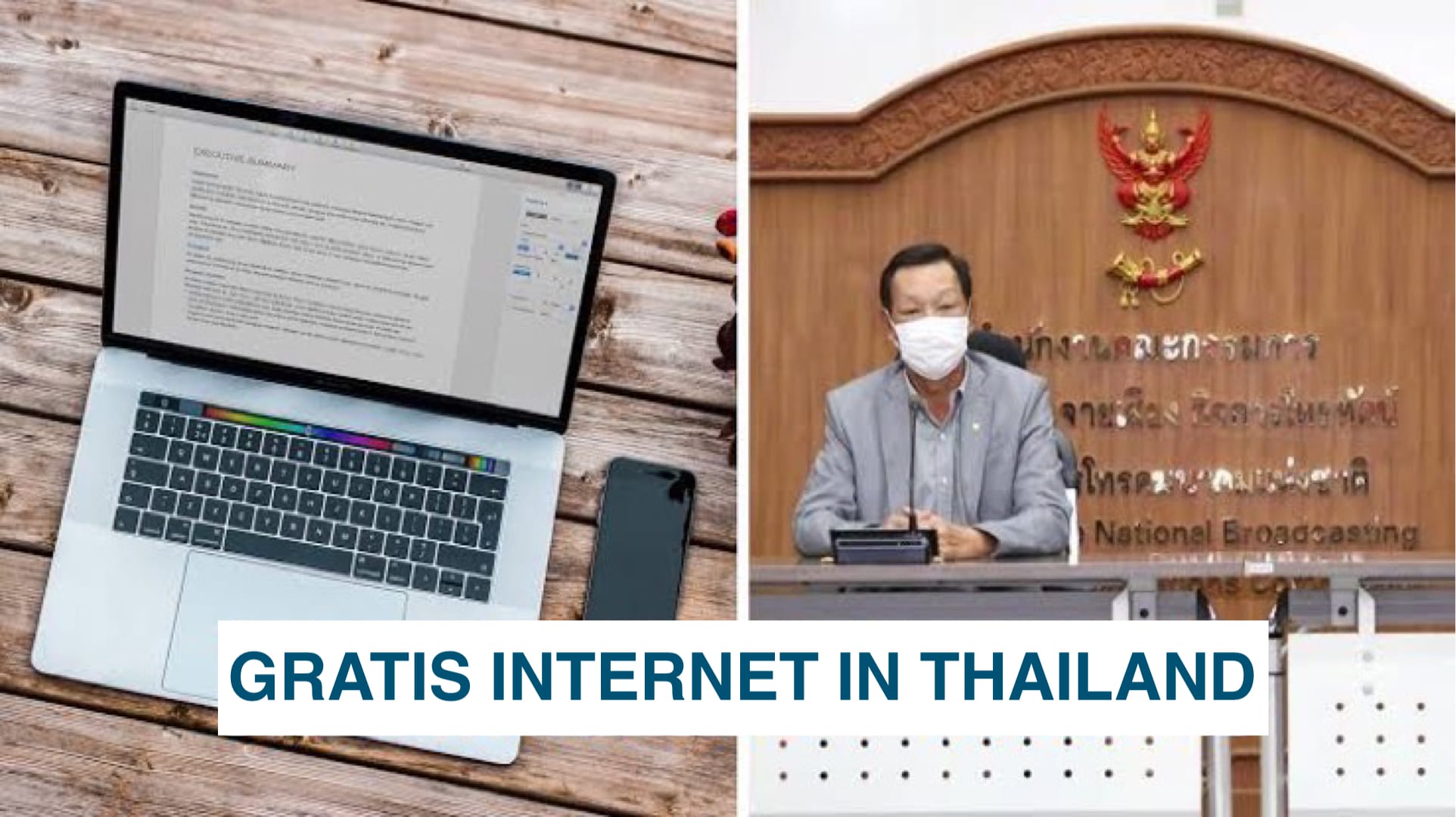 De Thaise huishoudens met een laag inkomen komen in aanmerking voor gratis internet