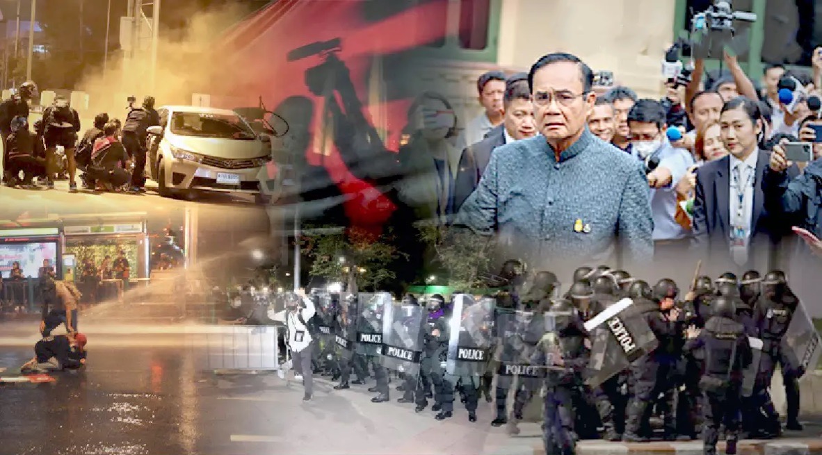 Gewaagde foto’s van pro-democratische protesten winnen in een Thaise persvrijheid wedstrijd