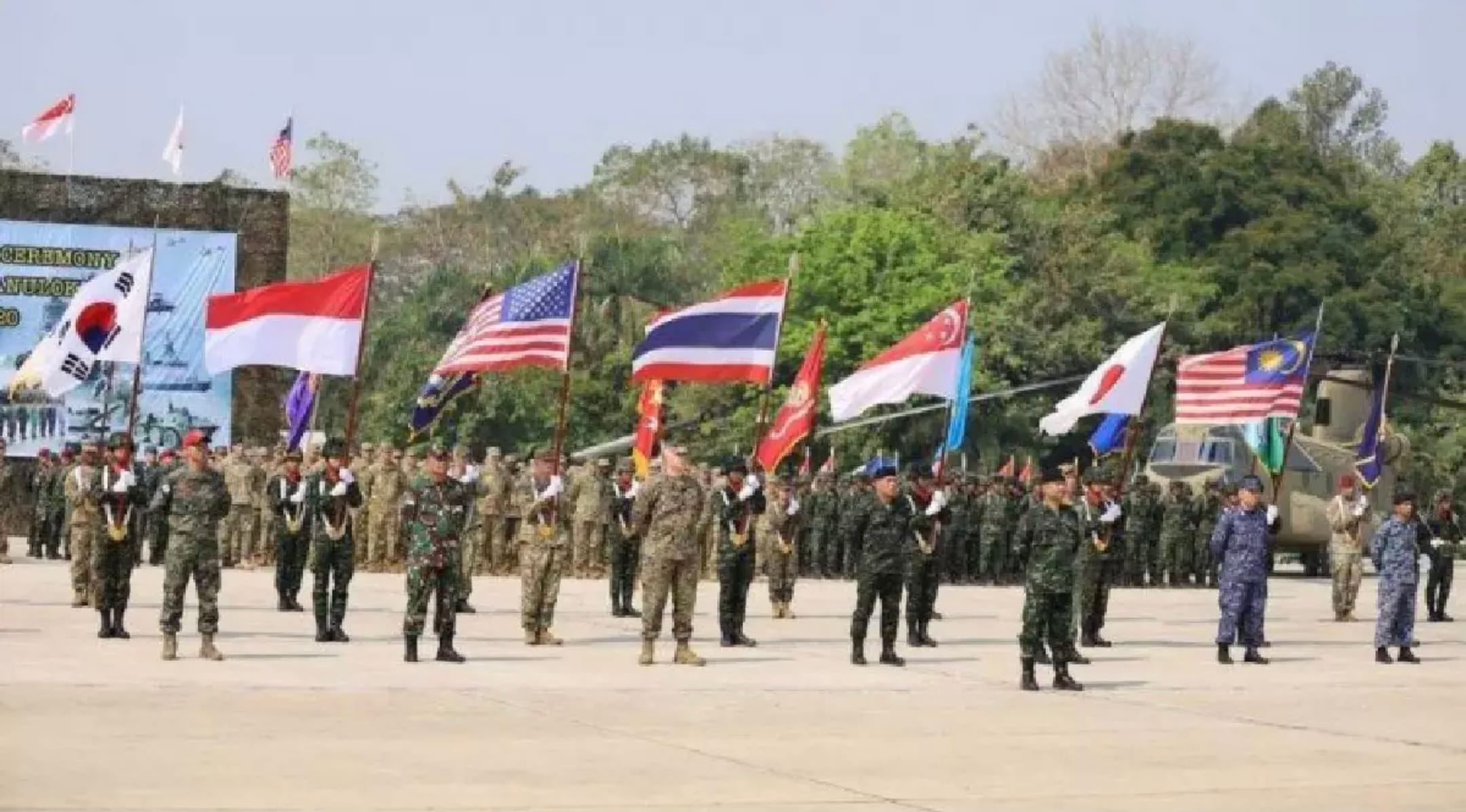 De jaarlijkse Cobra Gold 2021 in Thailand beknopt vanwege de Covid19 pandemie