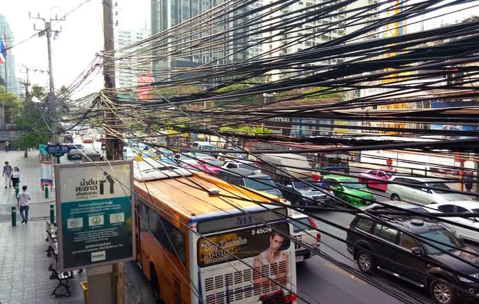 In de hoofdstad Bangkok bijna 50 kilometer kabels ondergronds gebracht nog 187,5 km te gaan