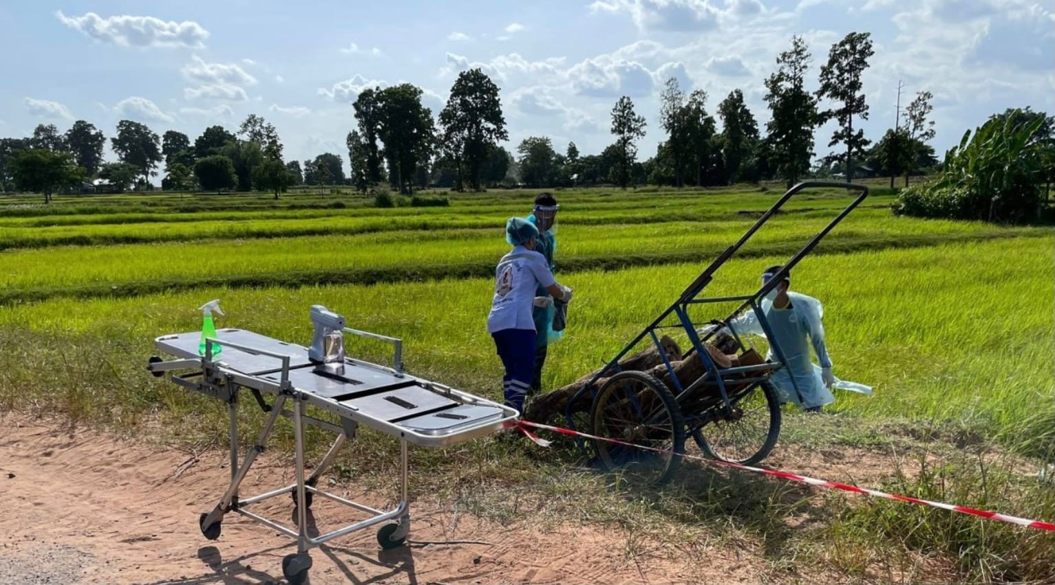 Man in een rijstveld in de Isaan doodgeschoten