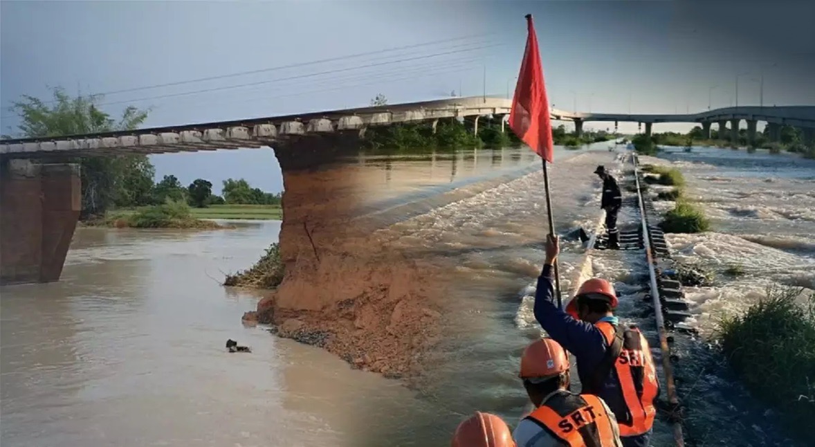 Acht treindiensten in Noordoost Thailand opgeschort vanwege overstromingen