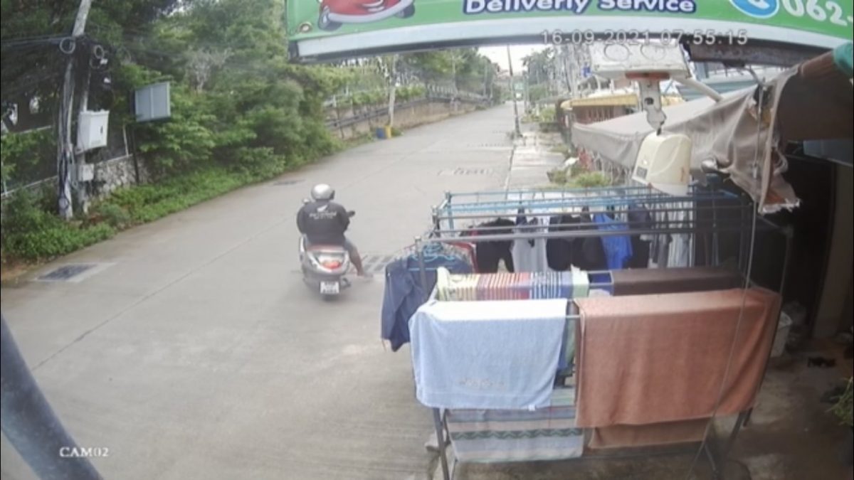 Man in Pattaya betrapt op het stelen van damesslipjes van een waswinkeltje in Nongprue