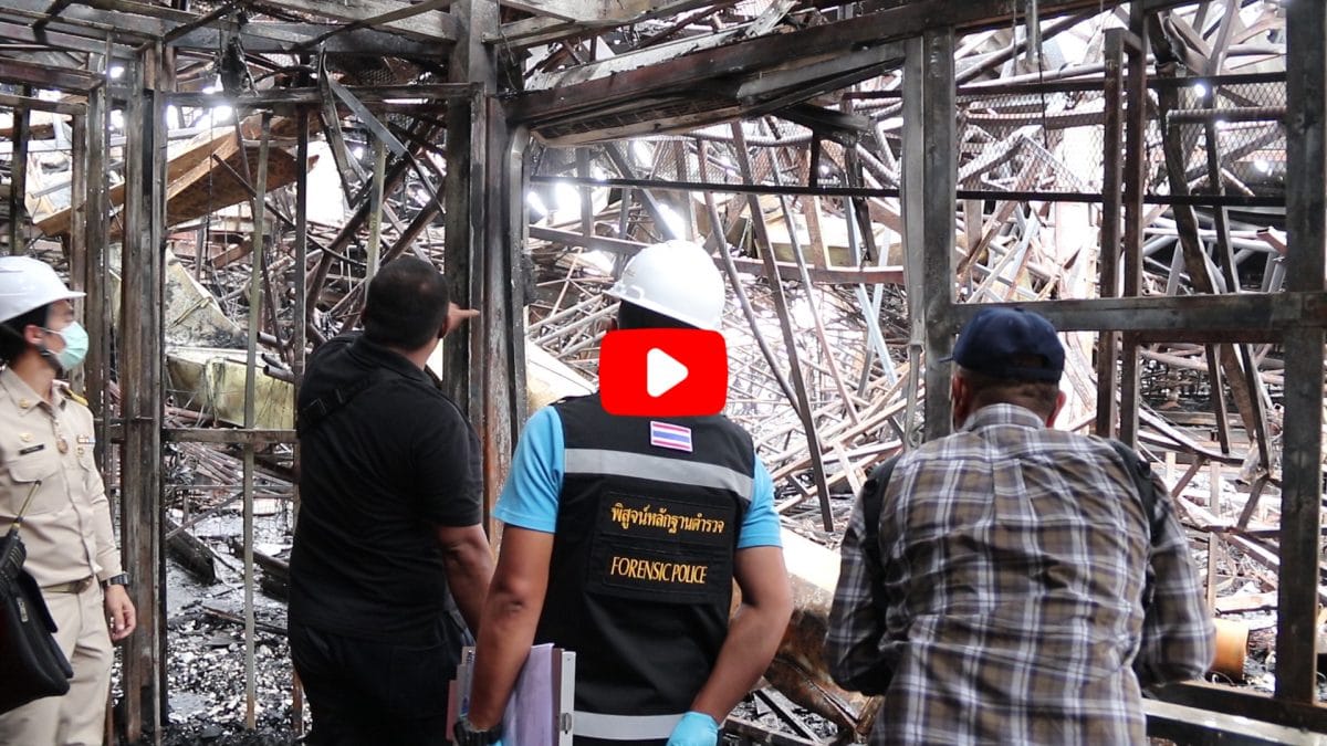 VIDEO UPDATE | Forensische politie onderzoekt nog steeds nachtclubbrand op Pattaya Walking Street, oorzaak nog onbekend