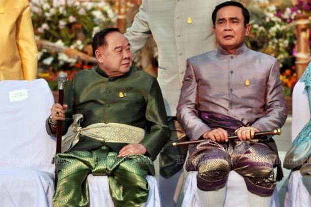 Premier Prayut Chan-o-oha  bagatelliseert opnieuw het tweedracht gerucht tussen hem en vice-premier Prawit