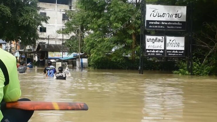 Het in Thailand gelegen Chanthaburi als laatste getroffen door plotselinge overstromingen