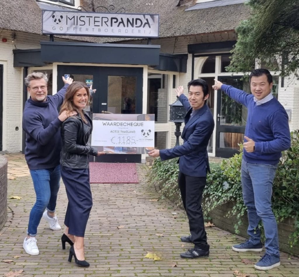 Mister Panda in Nijmegen maakte er werk van om de Thaise bevolking in moeilijke tijden bij te staan.