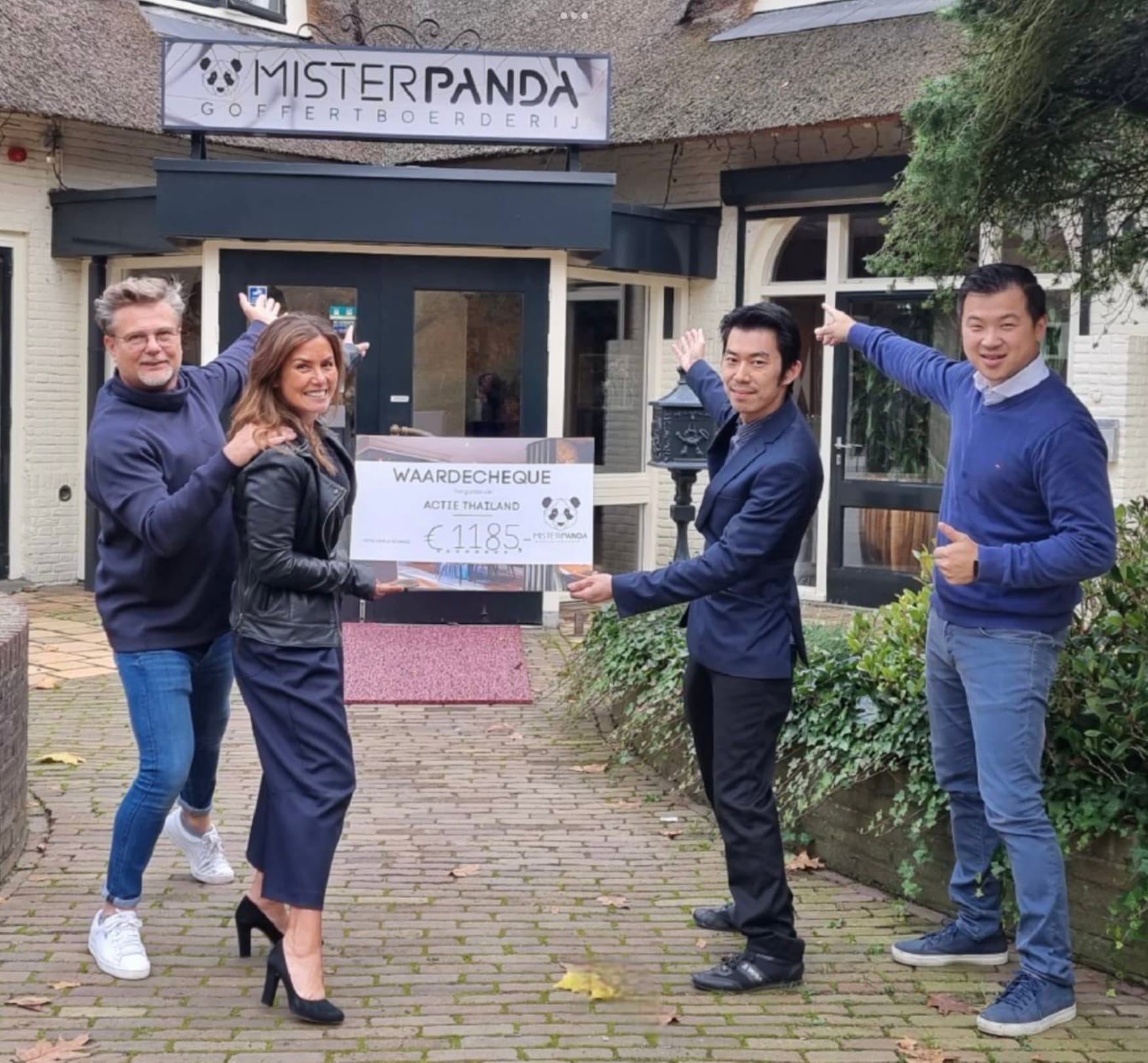 Mister Panda in Nijmegen maakte er werk van om de Thaise bevolking in moeilijke tijden bij te staan.