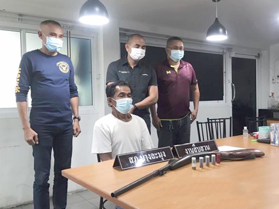 Thaise man schiet zijn vrouw in Pattaya om een misleidende leugen neer met zijn jachtgeweer