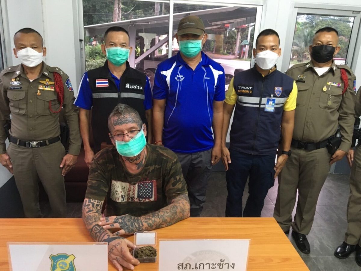 Zwaar stoned zijnde Zwitser bij gastgezin in Koh Chang gearresteerd nadat hij doordraaide