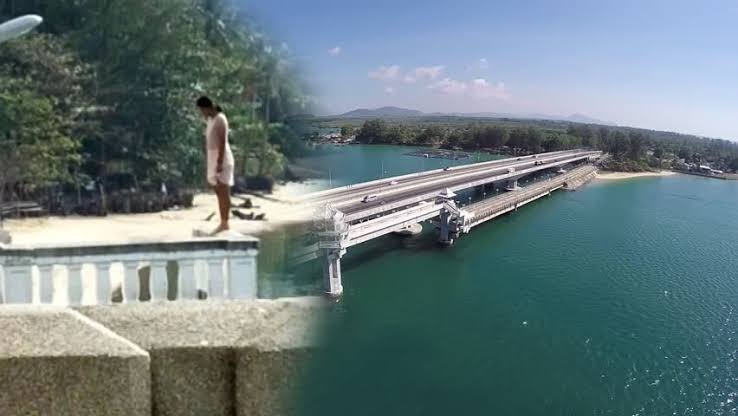 Vrouw springt van Sarasin-brug in Phuket, gered door vissersboot