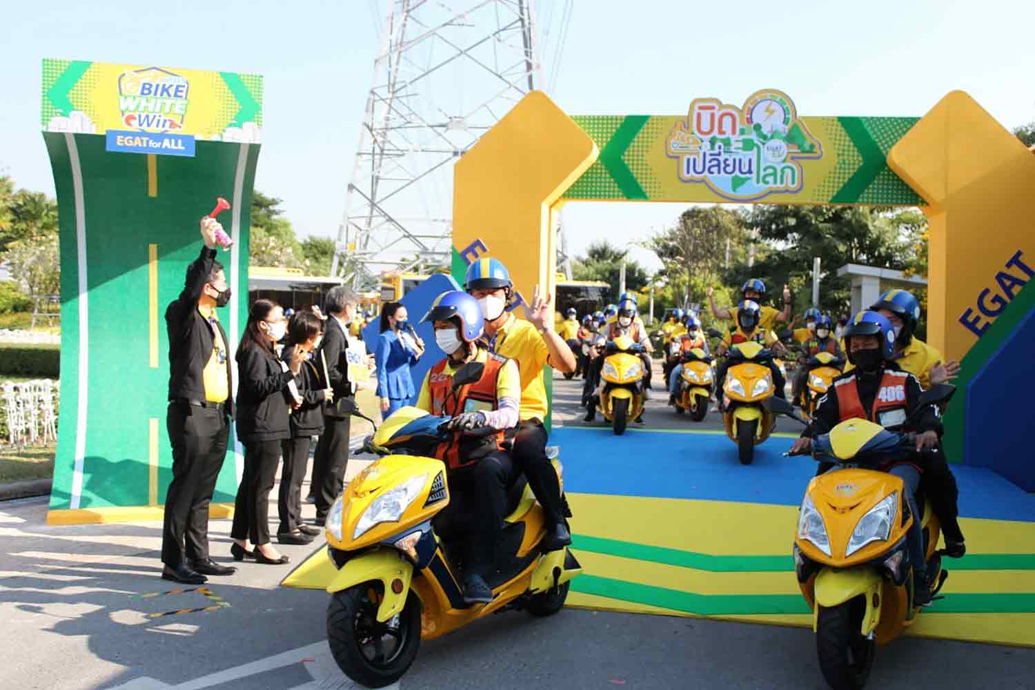 De EGAT in Thailand lanceerde één tijdelijke test met elektrische motortaxi’s in de provincie Nonthaburi.