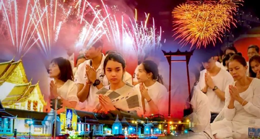 De stad Bangkok plant een nieuwjaarsfestival met een boeddhistische zangceremonie