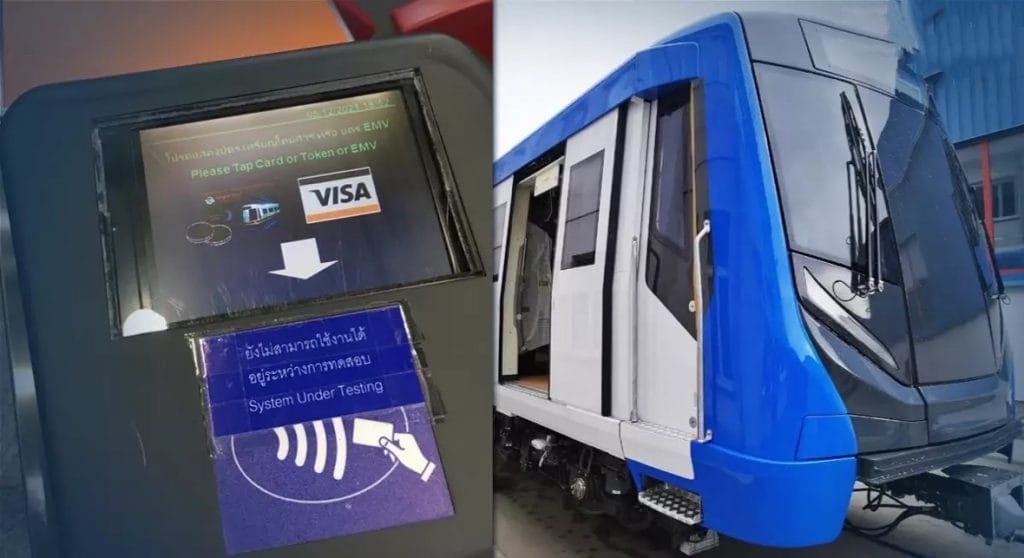 Nieuwe creditcard moet de forenzen helpen bij het in- en uitstappen op Blue/Purple Line-stations in Bangkok 