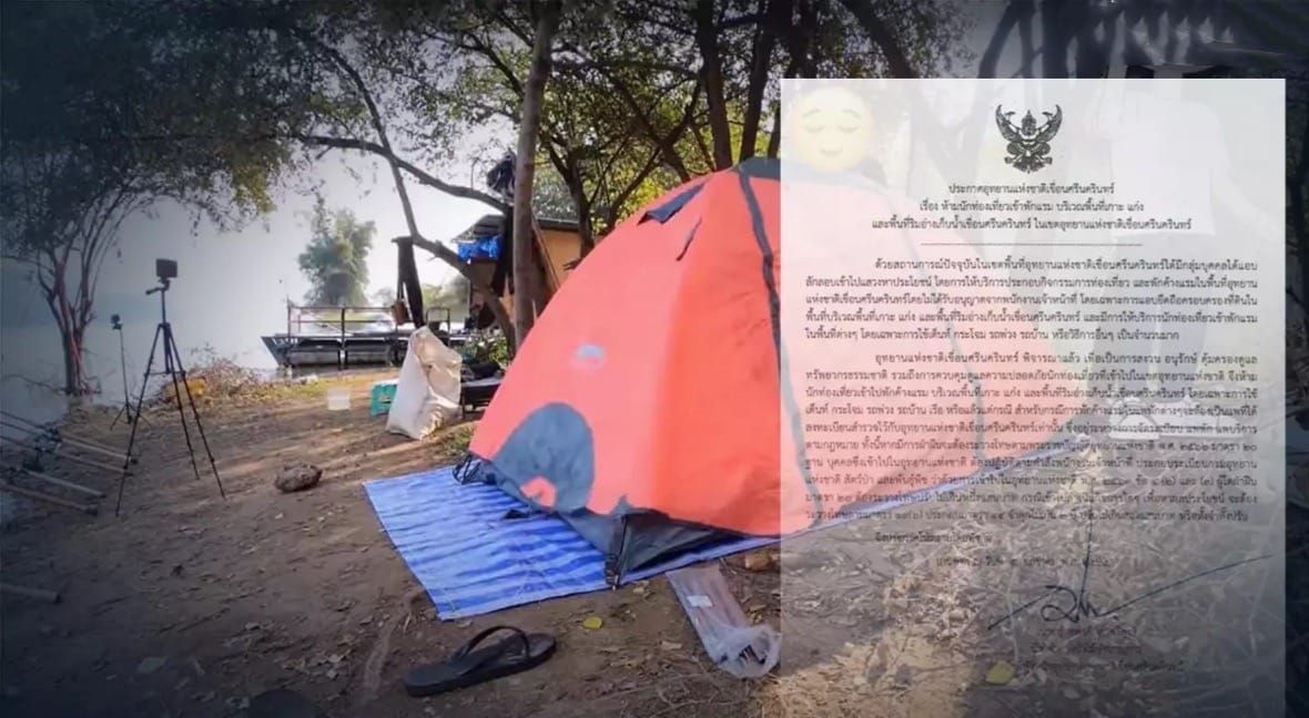 Illegale kampeerders in Khuean Srinagarindra National Park riskeren boetes en gevangenisstraf