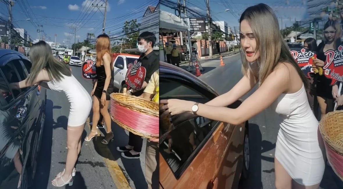 De politie van Chiang Mai ontkent het inhuren van ‘Thaise schoonheden ‘ als onderdeel van verkeersveiligheidscampagne