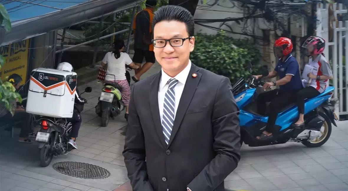 De strijd van het BMA in Bangkok tegen het met de motor over het trottoir rijden werpt vruchten af