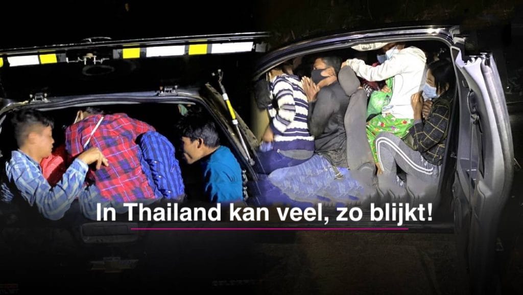 Hoe frommel je 28 illegale Myanmarese arbeiders in een pick-up, nou ZOOO!