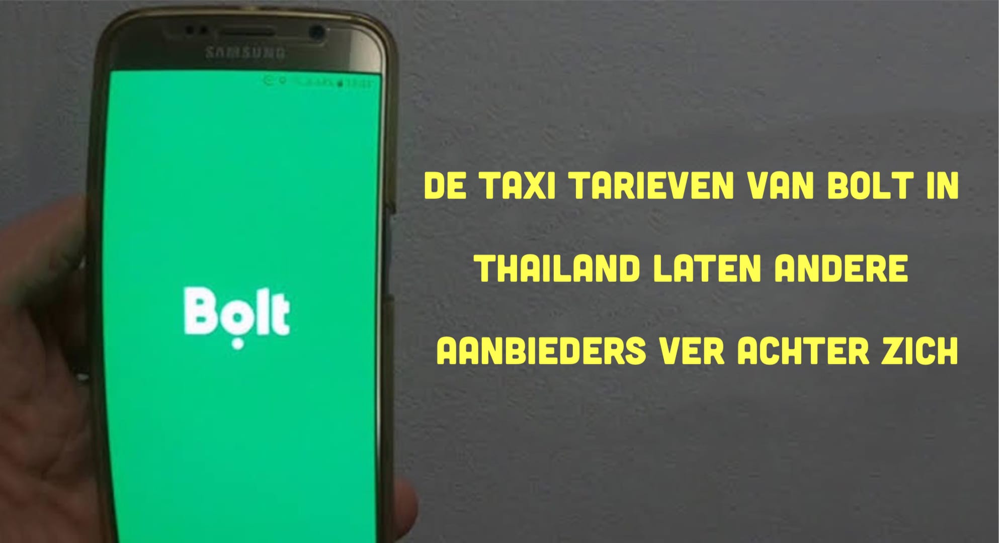 De meest betaalbare en veilige manier van vervoer in Thailand is via de app Bolt