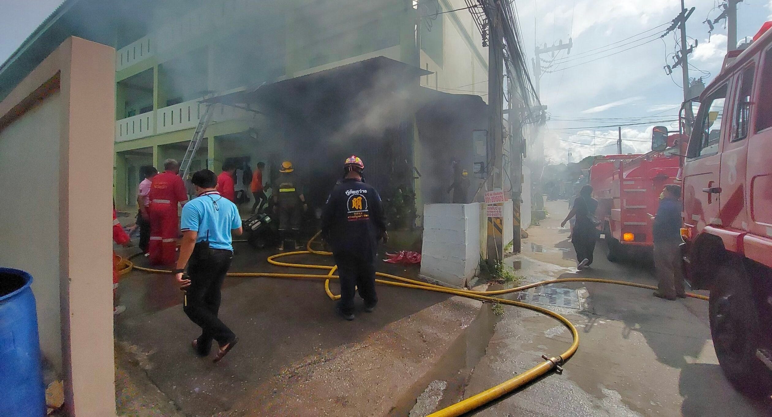 Brandweer Pattaya moest uitrukken naar een spontaan ontstane brand in appartement in Nongprue  