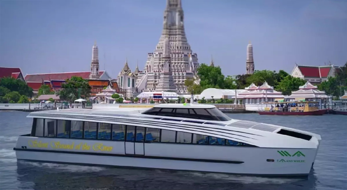 Elektrische boten gaan vijf routes in Bangkok en aangrenzende andere provincies bevaren