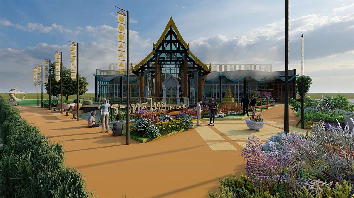 Het Thaise Paviljoen op EXPO 2022 Floriade Almere in Nederland doet het uitstekend