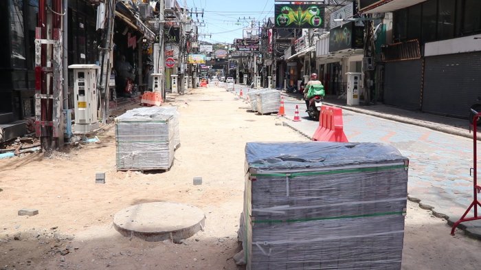 De renovatie werkzaamheden in de Walking Street van Pattaya liggen op schema