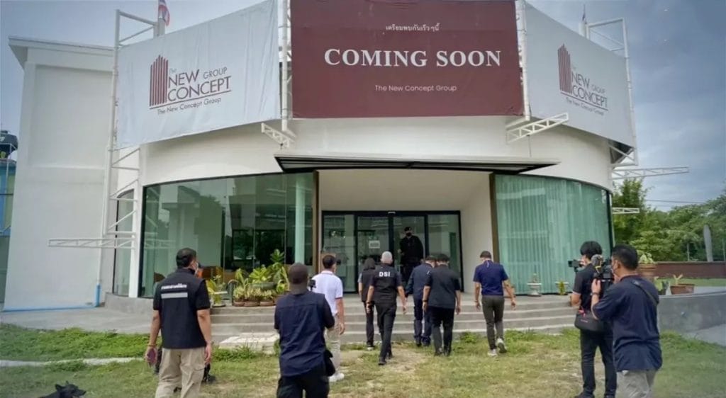 De DSI verzorgde een inval bij onroerendgoedbedrijf in Chiang Mai en neemt projecten ter waarde van 1,2 miljard Thaise baht in beslag 