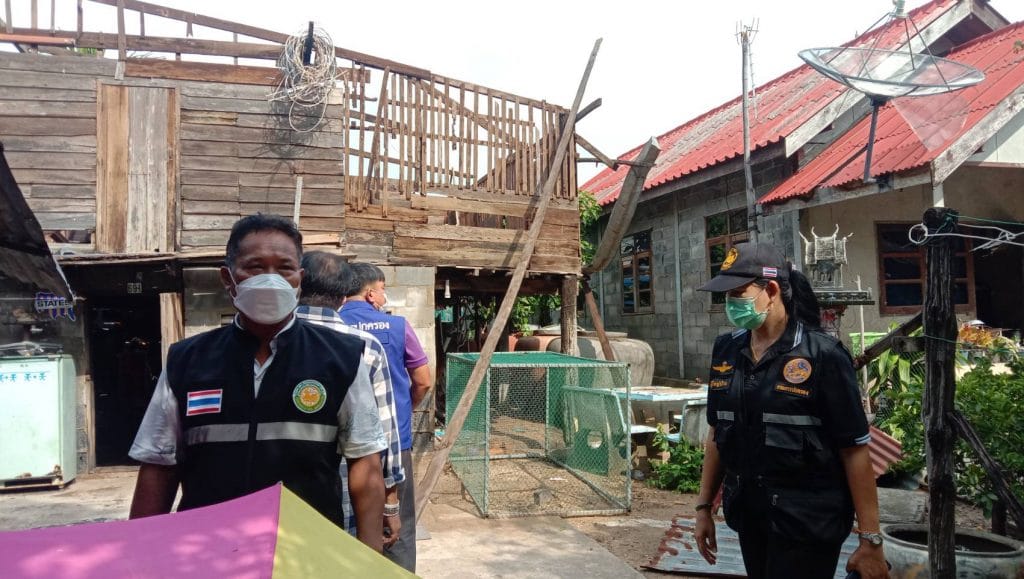 Verschillende dorpen in Korat getroffen door de moesson storm