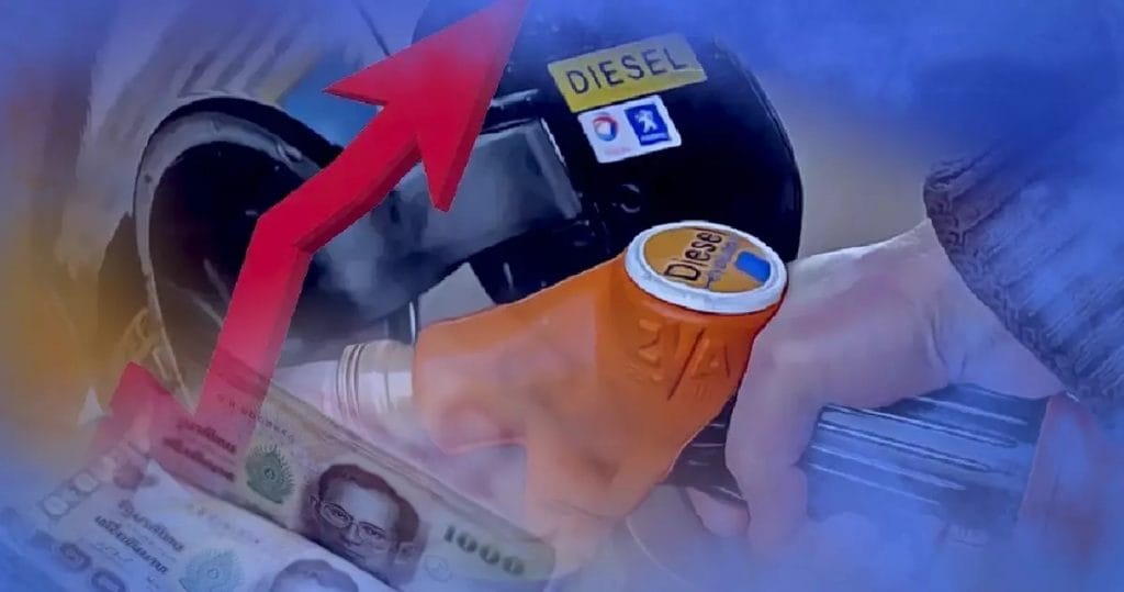 De prijs van diesel stijgt vandaag in Thailand naar 35 baht per liter