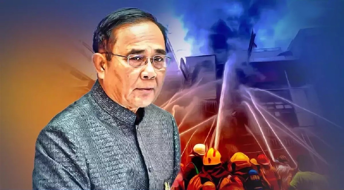 Premier Prayut geeft opdracht tot onderzoek naar de oorzaak van de catastrofale brand in het Sampheng gebied