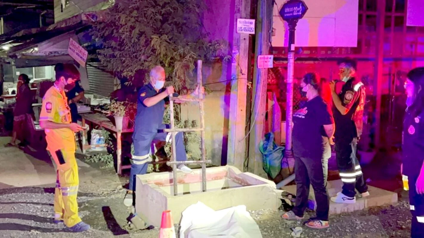 Een Thaise man uit Nonthaburi won de loterij en viel toen in een afvoerput zijn dood tegemoet