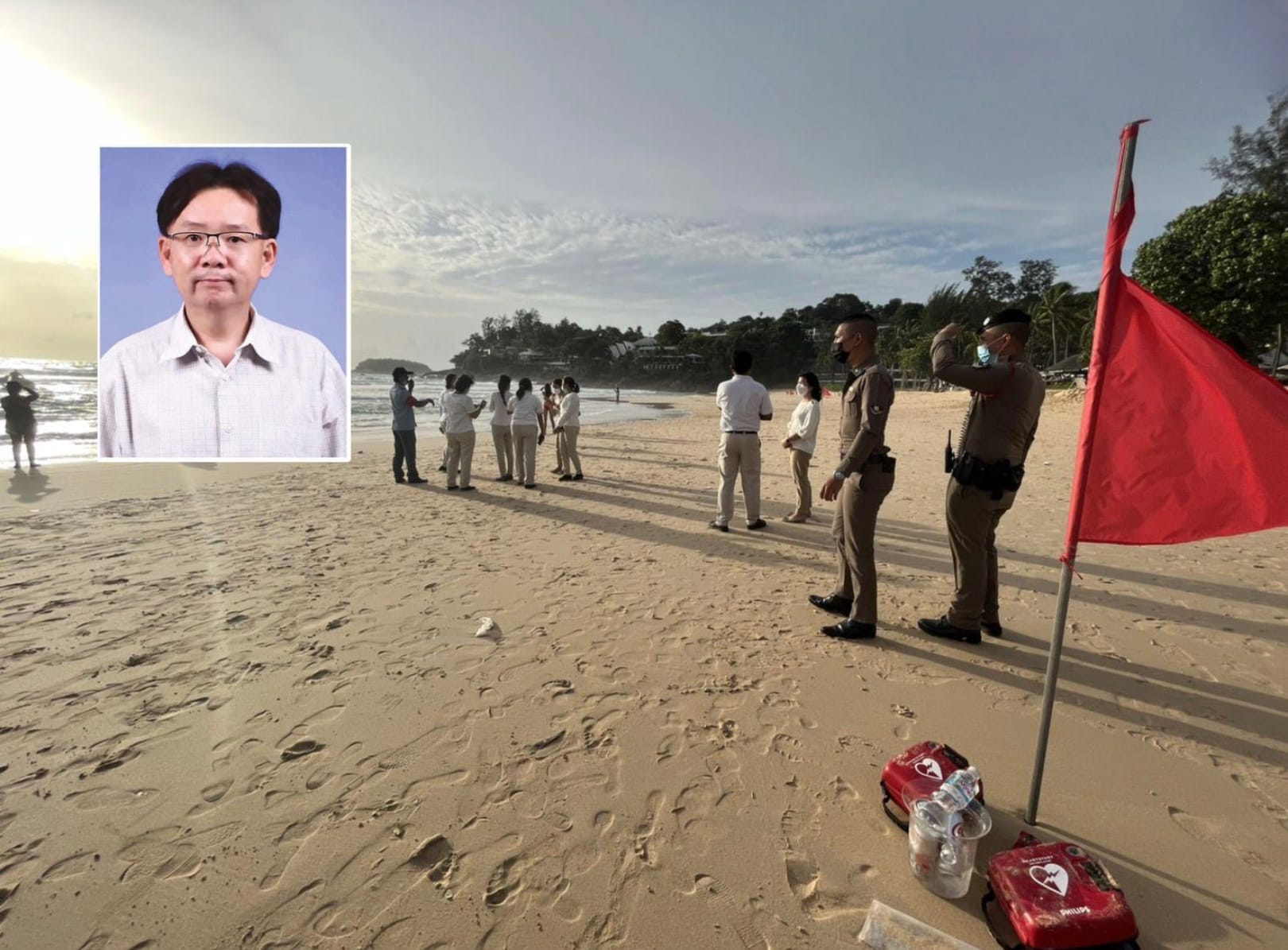 Bevolking Thailand rouwt om een dokter die verdronk tijdens zijn poging om Britse toerist op Phuket te redden