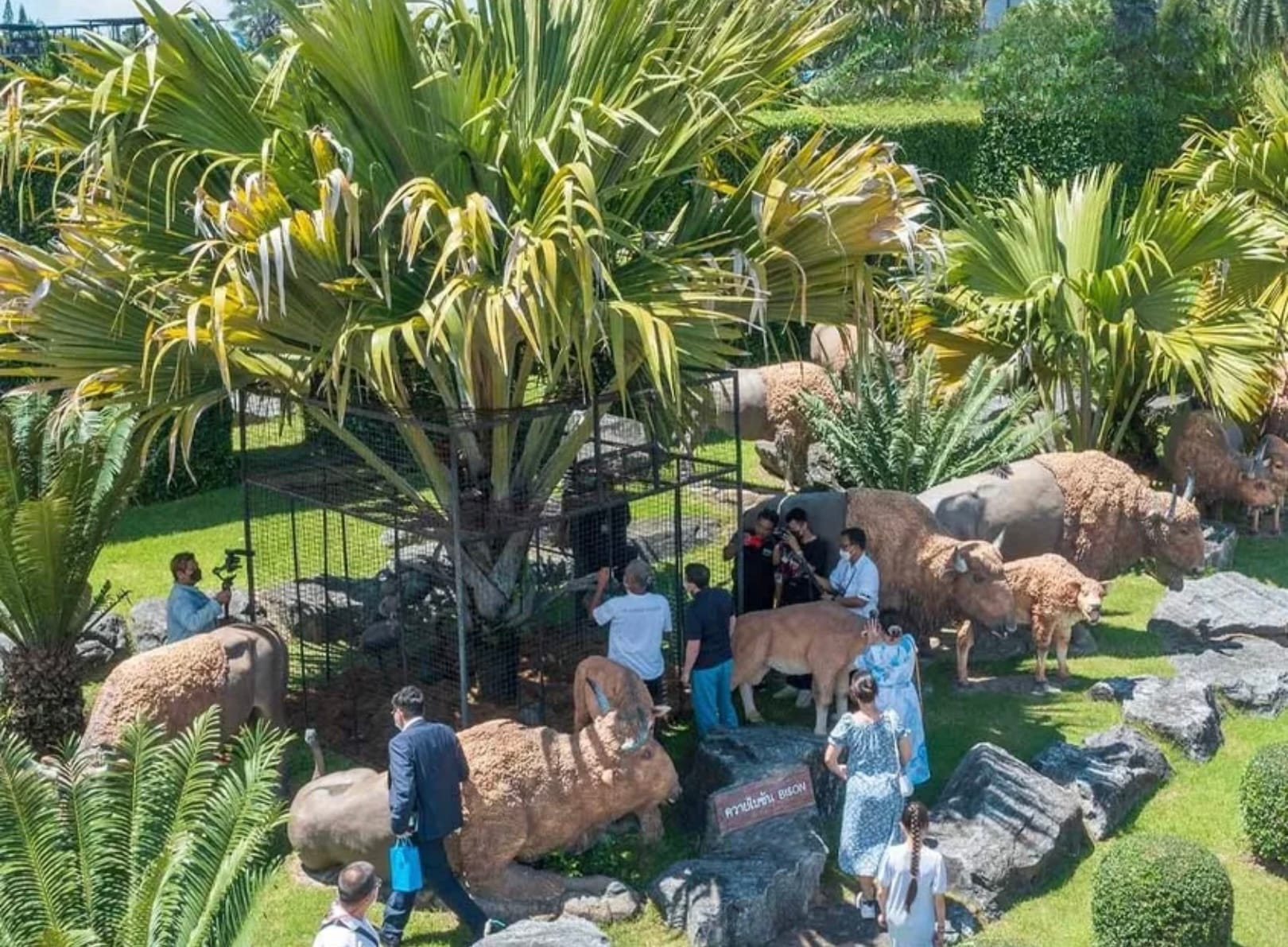 De tuinen van Nong Nooch, onder de rook van Pattaya, verrijkt met 500.000 kostende zeekokosnoot bomen