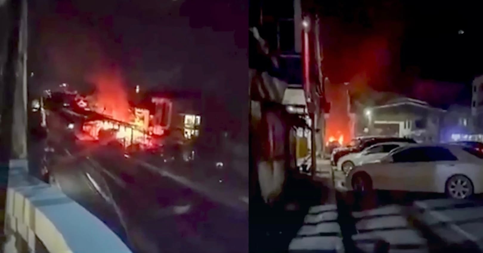 Bomaanslagen op de Thais Myanmarese vriendschapsbrug in Mae Sot in West-Thailand 