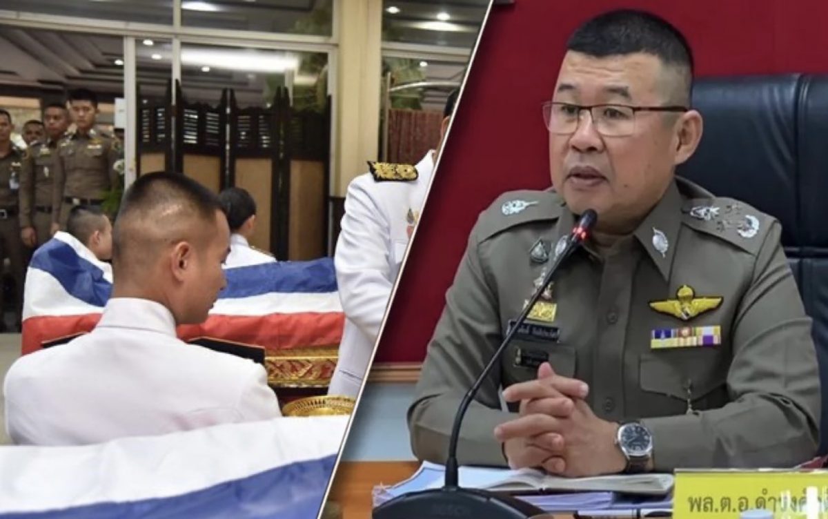 Een hagelwit blazoen moet de kleur van transparantie en onschuld bij de politie van Thailand weergeven