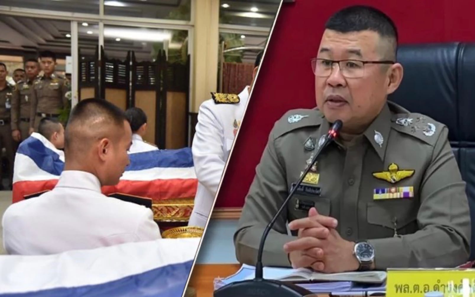 Een hagelwit blazoen moet de kleur van transparantie en onschuld bij de politie van Thailand weergeven