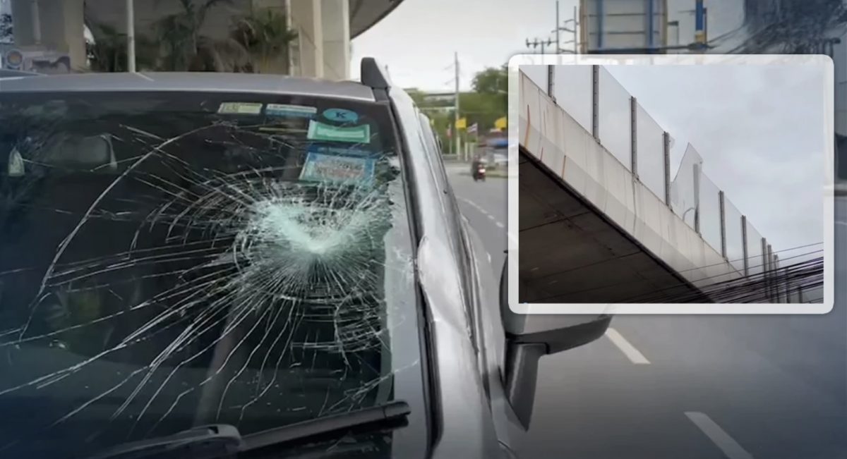Automobilist in Centraal-Thailand ontsnapt door het oog van de naald aan de dood