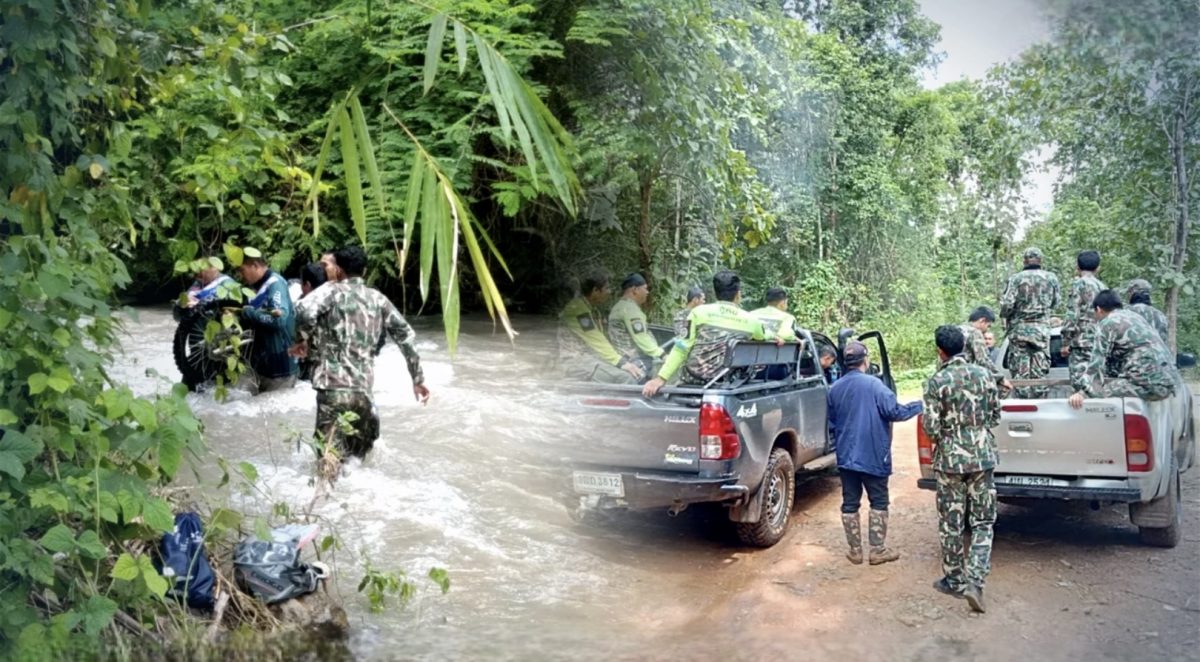 Meer dan 70 lokale paddestoelen plukkers gered nadat ze door een plotselinge overstroming in Sai Yok National Park vast komen te zitten