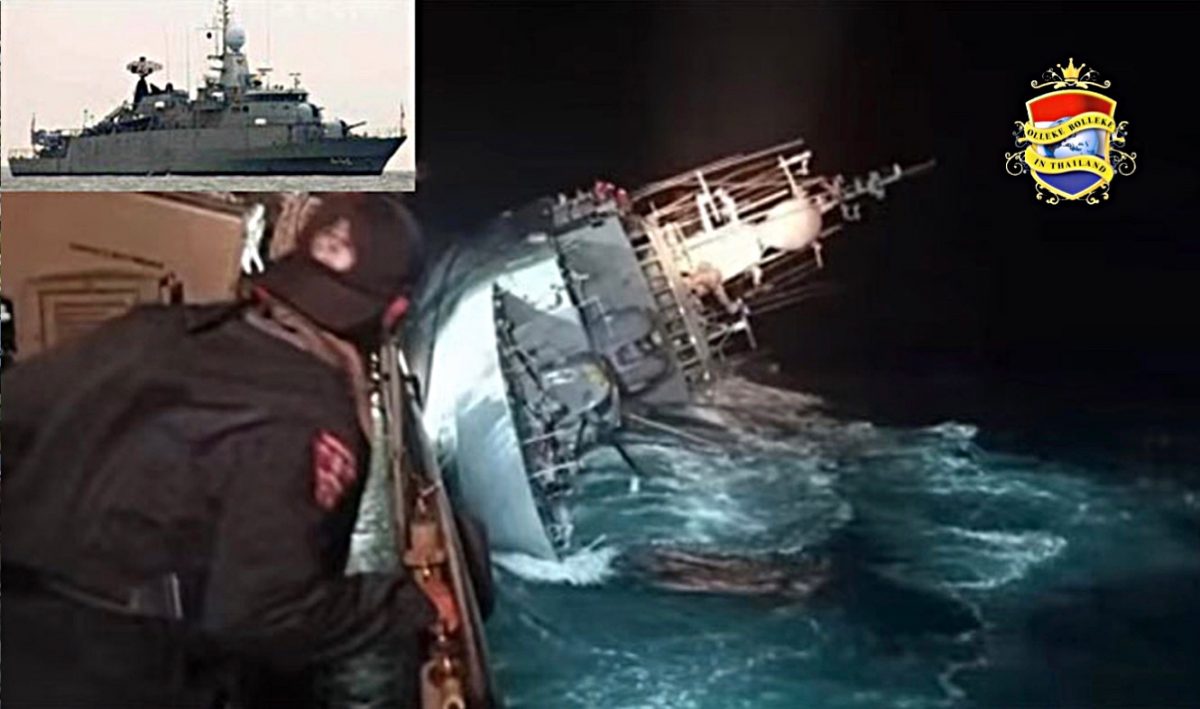 BREAKING | Marineschip van de Koninklijke Thaise marine met ruim 100 bemanningsleden gekapseisd, naar 33 van hen wordt nog gezocht