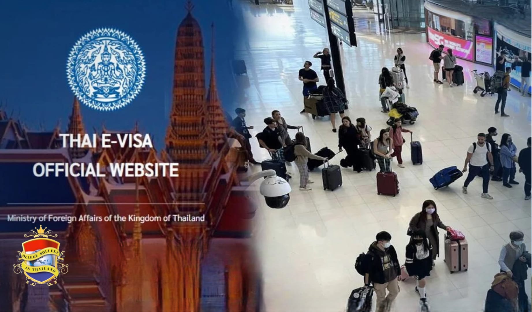 Thailand gaat het e-visumsysteem verder verbeteren om voor de buitenlandse toeristen makkelijker te maken het land binnen te komen