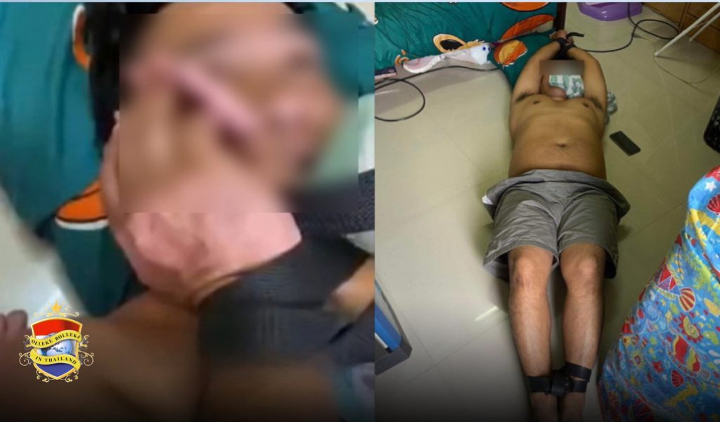 Vrouw in Thailand bindt haar man vast nadat hij het geld heeft gebruikt voor online gokken