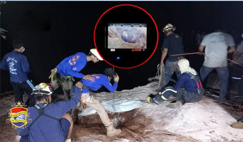 Reddingswerkers werkten urenlang om een peuter uit een 15 meter diep in Thailand te bevrijden