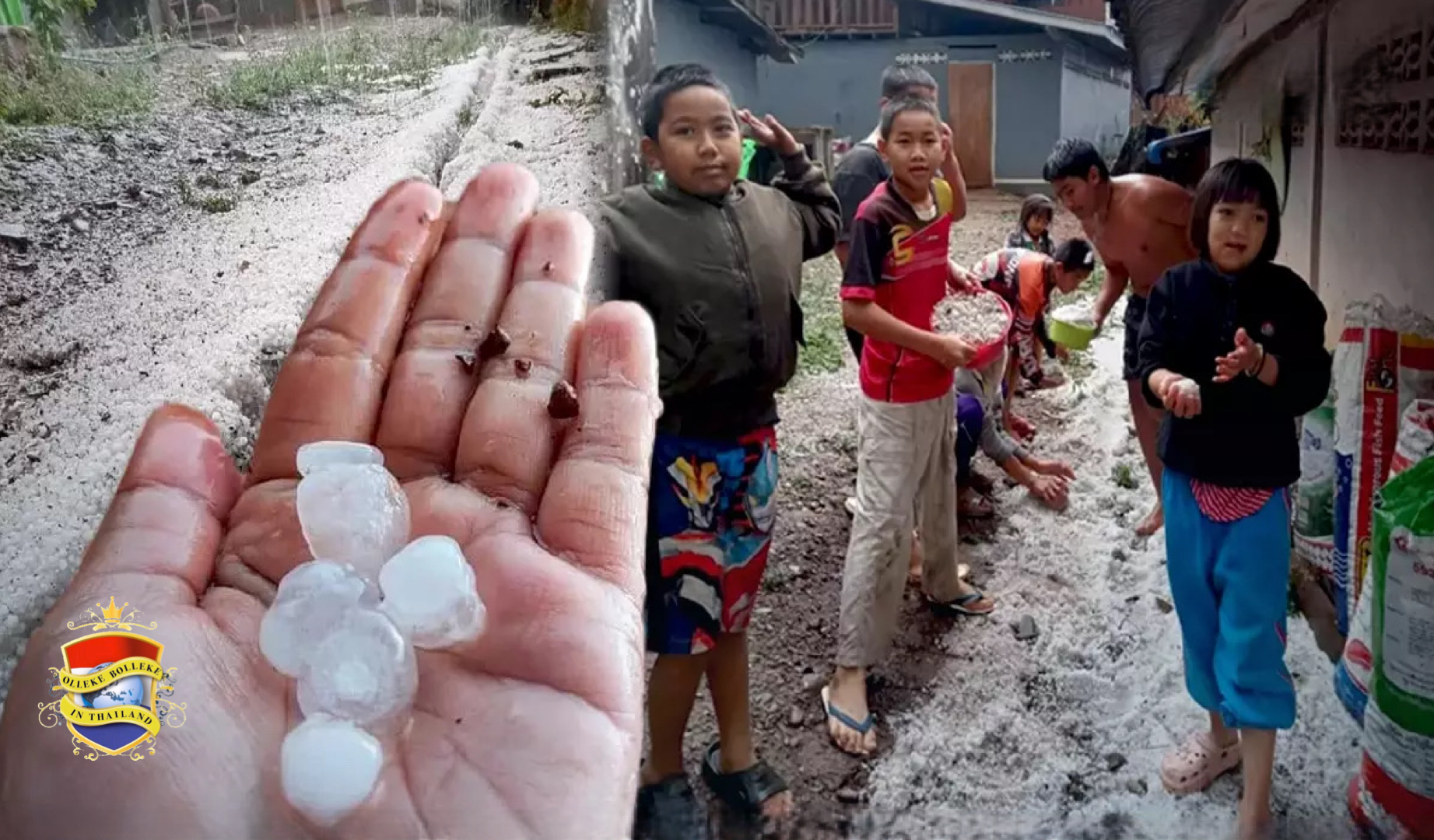 Winter wonderland in Noordoost-Thailand als de provincie Nan getroffen wordt door zomerstormen