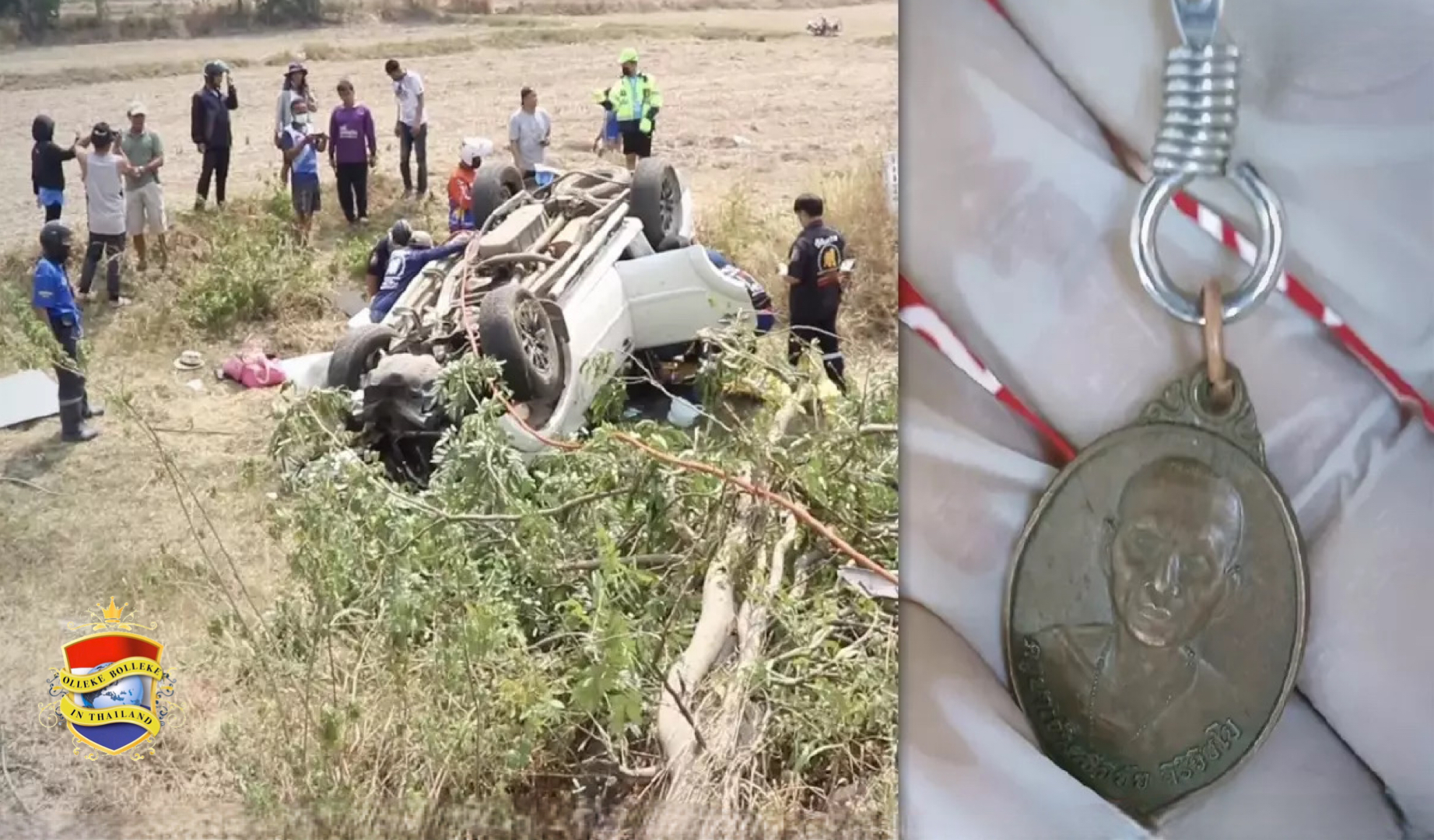 Magisch amulet zorgt er in Noordoost-Thailand voor, dat 2 Duitse mannen en 2 Thaise vrouwen het leven behouden